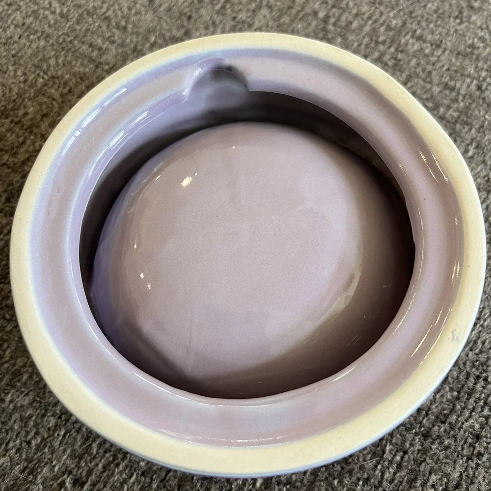 Sweejar Purple Gradient Ceramic‎ Small Medium Dog Cat Bowl 18 oz No Tipping